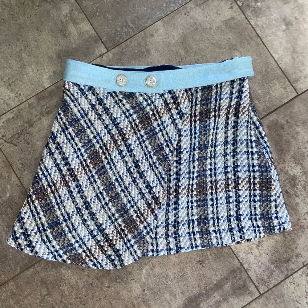 Plaid knit Zara skirt